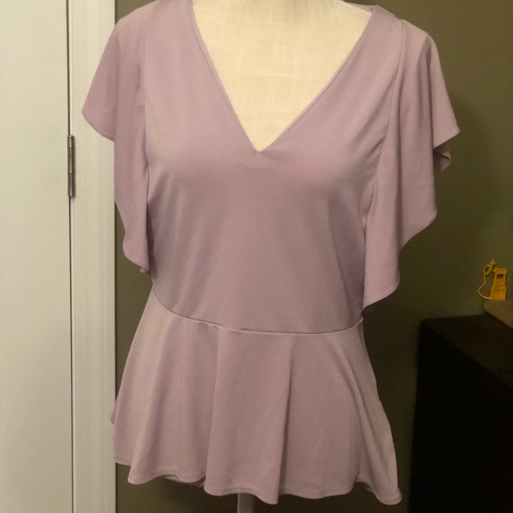 NY & Co flutter sleeve shirt